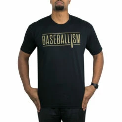 New 👍 Discount - ⚾ Baseballism Classic Black Men's ⚾ Baseball T-Shirt CLASSIC BLACK ⌛