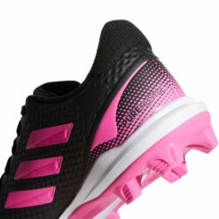 Cheapest 👏 Discount - Adidas PureHustle 2 Girls Molded Youth Fastpitch 🥎 Softball Cleat WHITE/SILVER ⌛ -Ebasesloaded Sales 2022 Black Pink Detail 20006.1644009265