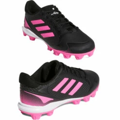 Cheapest 👏 Discount - Adidas PureHustle 2 Girls Molded Youth Fastpitch 🥎 Softball Cleat WHITE/SILVER ⌛ -Ebasesloaded Sales 2022 Black Pink Medial Lateral 04891.1644009265
