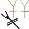 Brand new 🎁 Discount - HOF Jewelry Stacked Cross Bat Pendant Necklace BAT CROSS BLACK ❤️