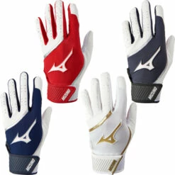 Best deal ⭐ Discount - Mizuno MVP Youth ⚾ Baseball Batting Gloves 330425 WHITE/GOLD 🔥