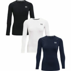 Best reviews of ⭐ Discount - Under Armour HeatGear Women's Long Sleeve 🥎 Softball Compression Shirt WHITE 🌟