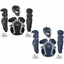 Deals ⭐ Discount - All-Star Classic Pro Adult ⚾ Baseball Catcher's Kit NOCSAE Approved CKCCPRO4 NAVY/GREY 👏