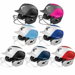 Promo 🤩 Discount - Easton Ghost Two-Tone Matte Fastpitch 🥎 Softball Batting Helmet w/Mask BLACK/WHITE 🤩