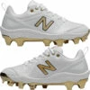 Cheap 🛒 Discount - New Balance VELOv2 White/Gold Molded Fastpitch 🥎 Softball Cleat SPVELOG2 WHITE/GOLD 👏