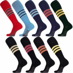 Best Pirce 🧨 Discount - Twin City Dugout Series Over The Calf ⚾ Baseball 🧦 Socks Style D SCARLET/WHITE/BLACK 🧨
