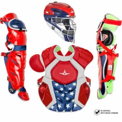 Hot Sale 🧨 Discount - All-Star S7 Axis USA Adult ⚾ Baseball Catcher's Kit - NOCSAE Approved CKCCPRO1X-USA USA 🎉