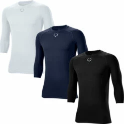 Best Pirce 🎉 Discount - Evoshield Pro Team Men's Cooling 3/4 Mid-Sleeve Performance Shirt WB601440 NAVY 🌟