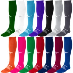 Deals 🤩 Discount - Mizuno Performance Over the Calf 🥎 Softball Sock 370230 LIGHT BLUE 🤩