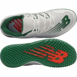 Flash Sale ⌛ Discount - New Balance ⚾ Baseball Turf 👞 Shoes 4040v6 Low Men's Turf Trainers T4040V6 GREY ✨ -Ebasesloaded Sales 2022 Green Dorsal Plantar 31365.1641416944