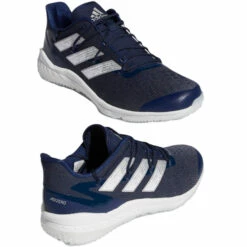 Deals 🤩 Discount - Adidas Afterburner 8 ⚾ Baseball Men’s Turf Trainer 👞 Shoe BLACK/WHITE 😀 -Ebasesloaded Sales 2022 Navy medial lateral 92887.1644010576