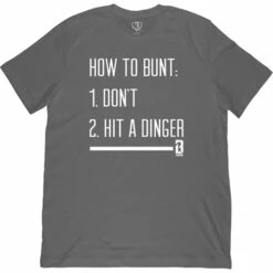 Deals 🌟 Discount - ⚾ Baseball Lifestyle 101 How To Bunt ⚾ Baseball T-Shirt GREY 🌟