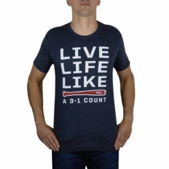 Wholesale 🎉 Discount - ⚾ Baseballism Live Life 2.0 Men's ⚾ Baseball T-Shirt NAVY 👍