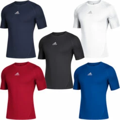 Best Sale 😍 Discount - Adidas Alphaskin Youth Short Sleeve ⚾ Baseball Compression Shirt ROYAL ✔️