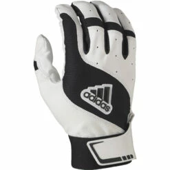 Outlet 🛒 Discount - Adidas Power Alley Youth ⚾ Baseball Batting Gloves BLACK/WHITE 🔥