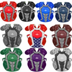 Budget π Discount - All-Star S7 Axis 15.5" NOCSAE Approved Chest Protector Commotio Cordis CPCC1216S7X MAROON/GREY π