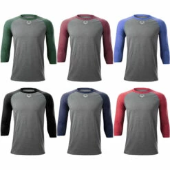 Cheapest 🎁 Discount - Evoshield Heater Mid Sleeve Youth ⚾ Baseball Performance Shirt CHARCOAL/SCARLET ❤️