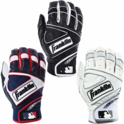 Cheap π Discount - Franklin Powerstrap Adult Batting Gloves 2046 PEARL/NAVY/RED π