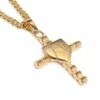 Wholesale 😍 Discount - HOF Jewelry Golden ⚾ Baseball Cross with Home Plate Pendant Necklace GOLD 🎉