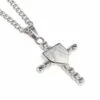 Best Sale ⭐ Discount - HOF Jewelry Stainless ⚾ Baseball Cross with Home Plate Pendant Necklace STAINLESS ❤️
