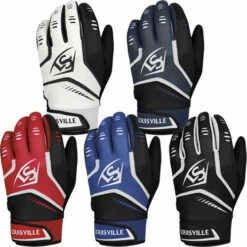 Promo 😍 Discount - Louisville Slugger Omaha Youth ⚾ Baseball Batting Gloves WTL6303 BLACK 🎁