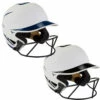 Promo ⌛ Discount - Mizuno F6 Youth Fastpitch 🥎 Softball Batting Helmet 380394 WHITE/NAVY 💯