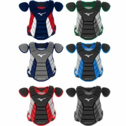 Promo ⭐ Discount - Mizuno Samurai Adult 15" Chest Protector 380379 NAVY/RED ❤️