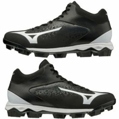 New 🌟 Discount - Mizuno Select 9 Mid Men's Molded ⚾ Baseball Cleats 320585 BLACK/WHITE 👏