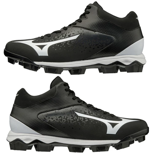 New π Discount - Mizuno Select 9 Mid Men's Molded βΎ Baseball Cleats 320585 BLACK/WHITE π 2 New π Discount - Mizuno Select 9 Mid Men's Molded βΎ Baseball Cleats 320585 BLACK/WHITE π - Image 2