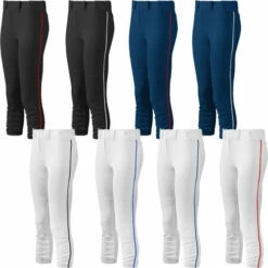 Deals 👏 Discount - Mizuno Belted Piped Women's Fastpitch 🥎 Softball Pant 350314 WHITE/ROYAL ✔️