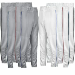 Cheapest 🧨 Discount - Mizuno Select Piped Youth ⚾ Baseball Pant Elastic Bottom 350149 GREY/NAVY 🌟