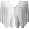 Best deal 🤩 Discount - Mizuno Select Piped Youth Short ⚾ Baseball Pant 350410 WHITE/NAVY 🎁