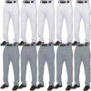 Outlet ❤️ Discount - Rawlings Plated Piped Youth ⚾ Baseball Pant YPRO150P GREY/SCARLET 🔔