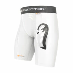 Wholesale ✨ Discount - Shock Dr. Men's Core Compression ⚾ Baseball Sliding Short With Cup 221-02-33 WHITE ❤️