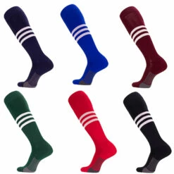 Best deal 🤩 Discount - Twin City Dugout Series Over The Calf ⚾ Baseball 🧦 Socks Style B SCARLET/WHITE 🧨