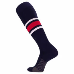 Cheap 🎁 Discount - Twin City Dugout Series Over The Calf ⚾ Baseball 🧦 Socks Style E NVY/WHT/SCA 🛒
